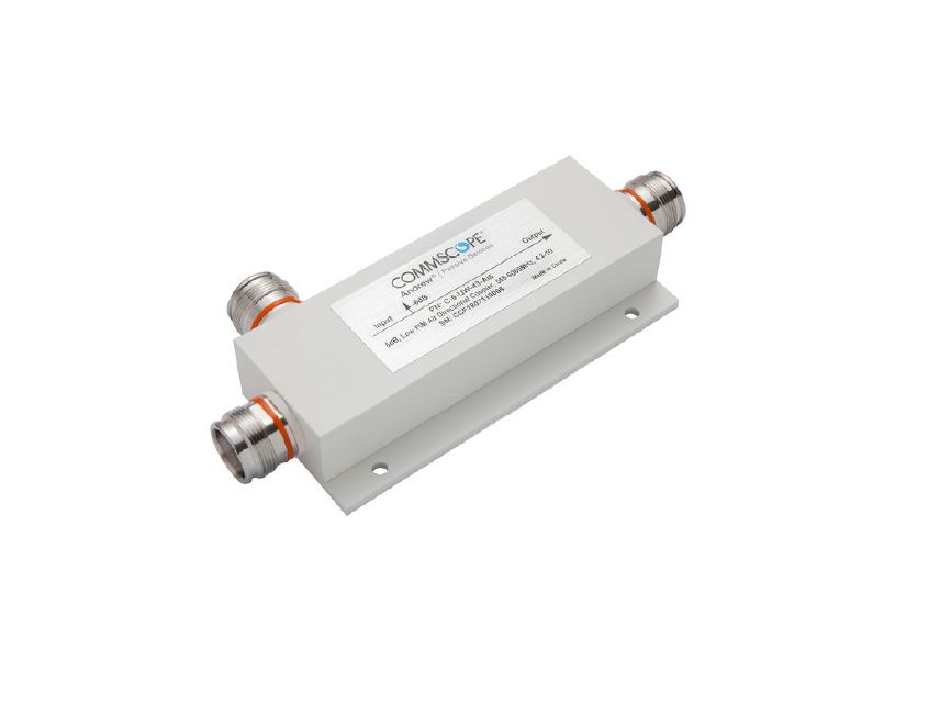 Grijze elektrische doos met twee connectors aan beide uiteinden.