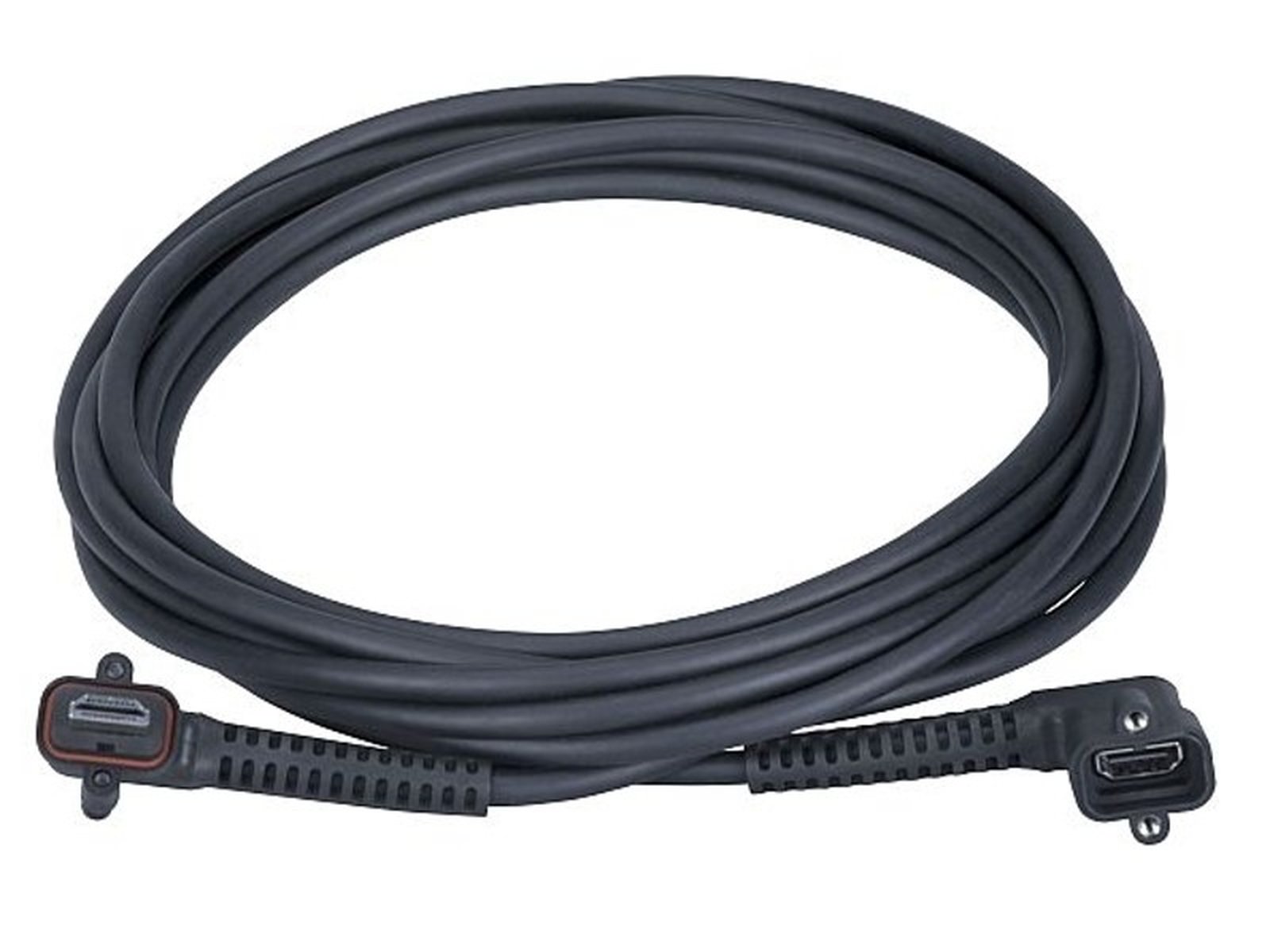 7000-00329800_mot_01.jpg Lang zwart datakabel met rechthoekige connectors aan beide uiteinden.