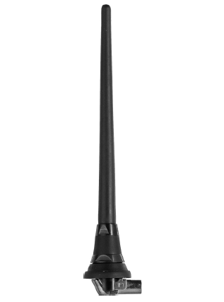 Zwarte verticale radioantenne met plastic behuizing