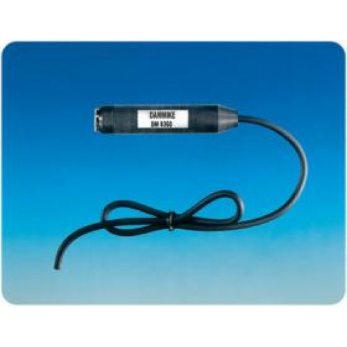 7000-00512400_pro_01.jpg Elektrische sensor met kabel en label op blauwe achtergrond.