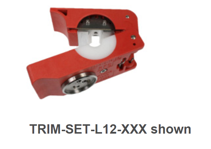 Red TRIM-SET-L12-XXX tool for pipe work.