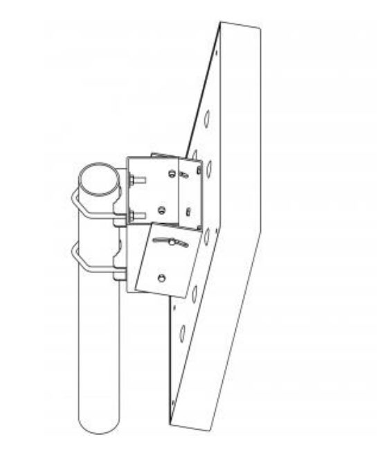 7000-00489500_pro_01.jpg Technische tekening van een pijpbeugel met bevestigingsmiddelen.
