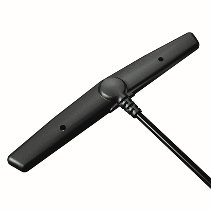 Zwarte T-vormige DVB-T-antenne met kabel aan de onderkant
