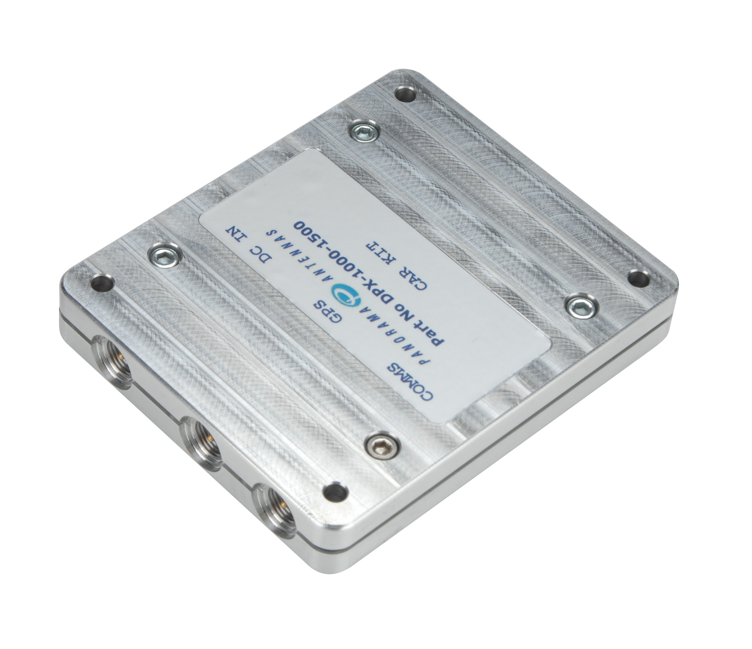 7000-00239600_mot_01.jpg Rechthoekige metalen GPS-fantasievoedingssplitter met aansluitingen.