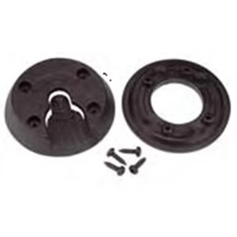 Deux plaques en plastique noir et quatre vis.