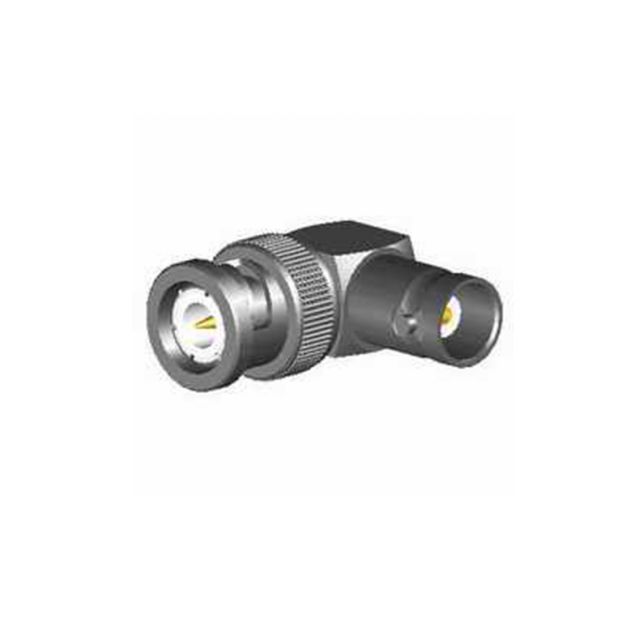 Coaxiale connector, 90-graden hoek, metalen BNC aansluiting.