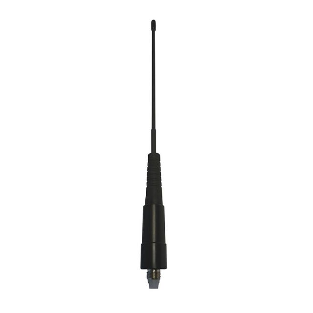 Zwarte antenne met schroefdraadconnector onderaan