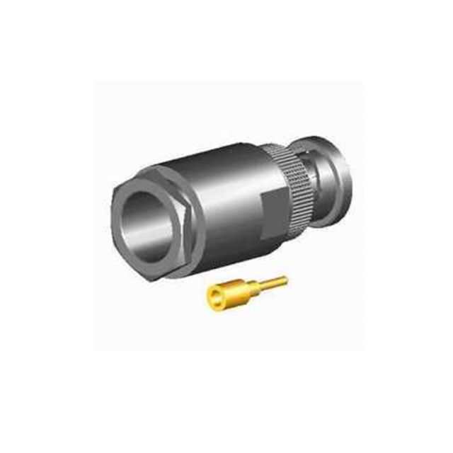 Metal connector with thread, next to golden pin contact