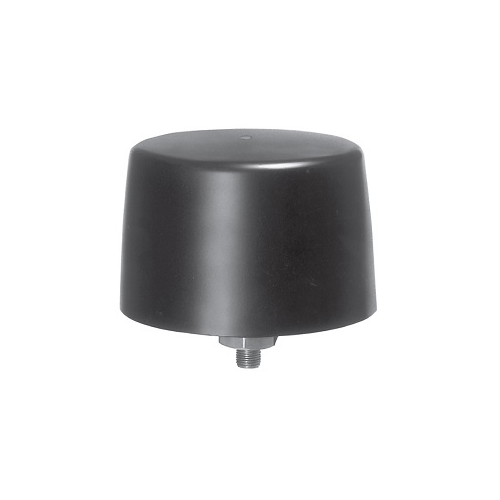 Zwarte radar koepelantenne met schroefdraadbasis.