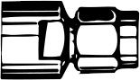Black and white abstract graphic with interwoven shapes.