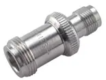 Metal adapter with male threads on both ends, side knurling.