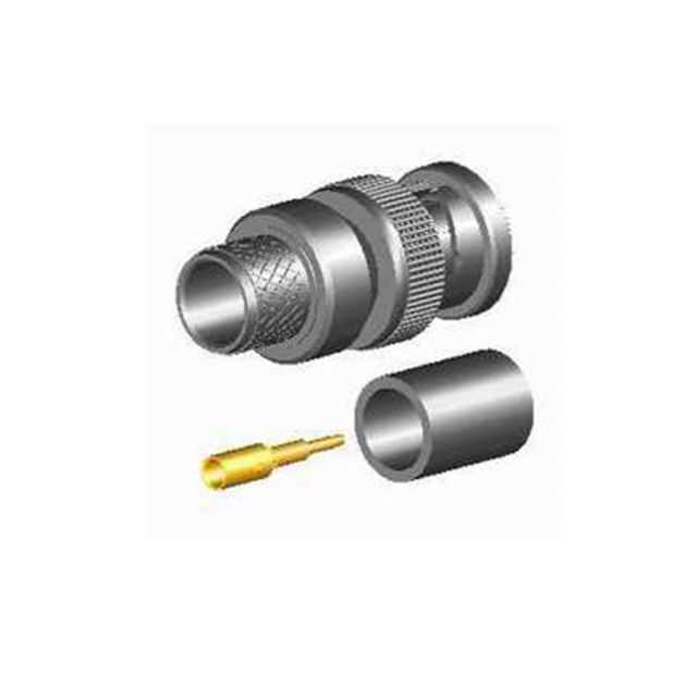 Multi-part metal electrical connector with gold-plated contact