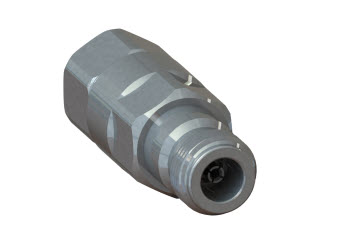 Metal fitting with threaded and hexagonal head