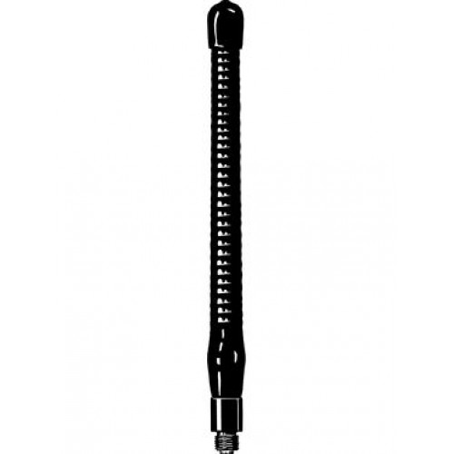 Antenne fouet noire avec filetage à la base.