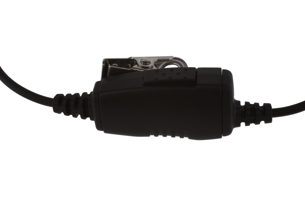 Zwarte kabel met rechthoekige connector.