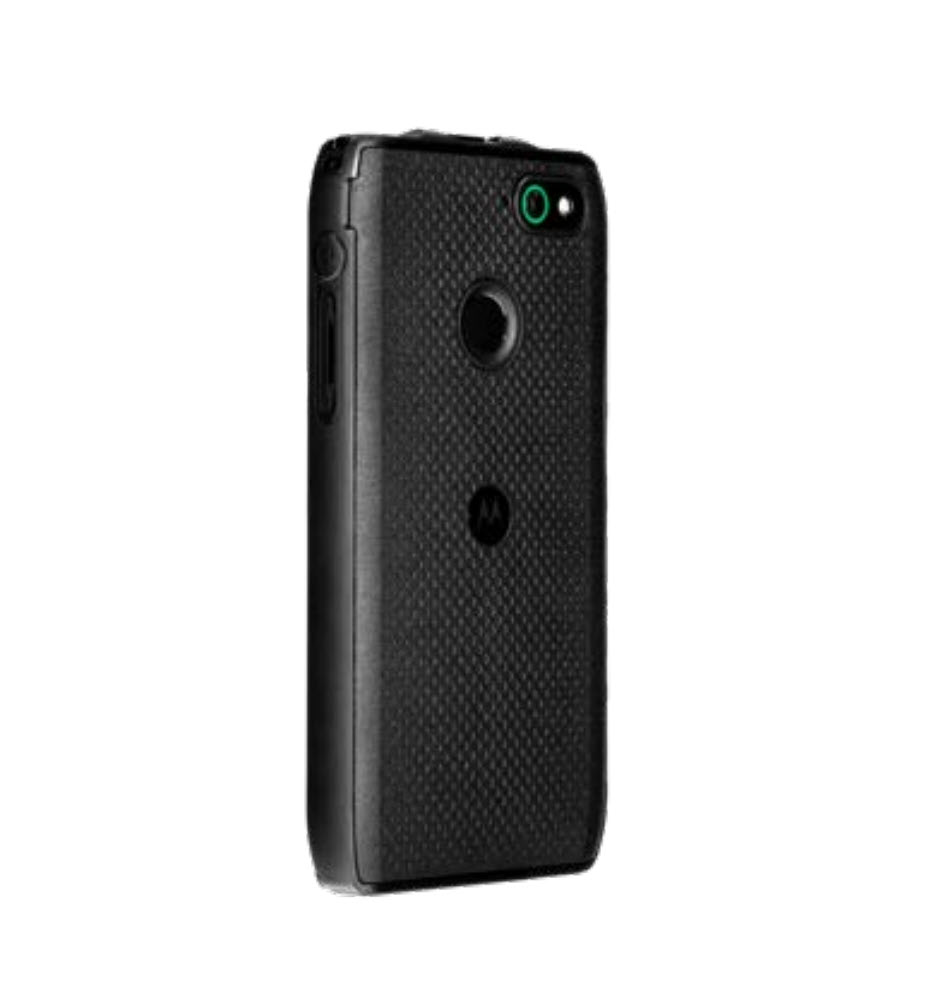 7000_00267000_MOT_01.jpg Zwart, gestructureerd walkietalkie met camera en luidspreker.