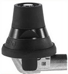7000-00203900_kat_01.jpg Zwarte rubberen voetdemper op een metalen poot