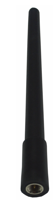 7000-00721300_vim_01.png Zwarte, langwerpige antenne met metalen aansluiting aan het eind.