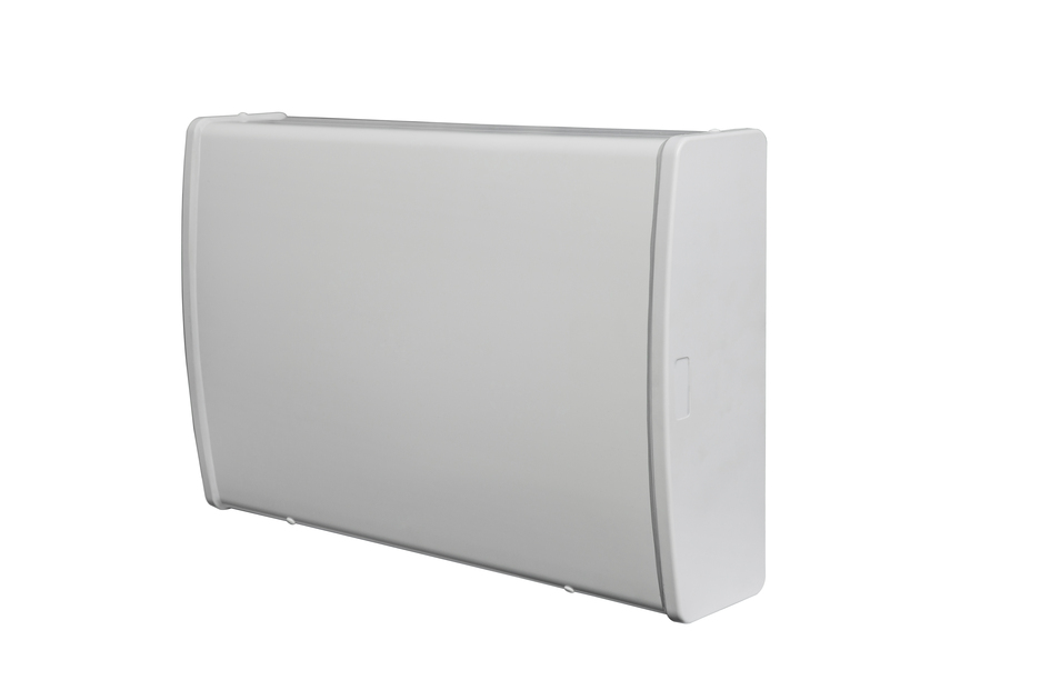 7000-00753522_com_01.jpg Witte rechthoekige wanddoos met afgeronde hoeken.