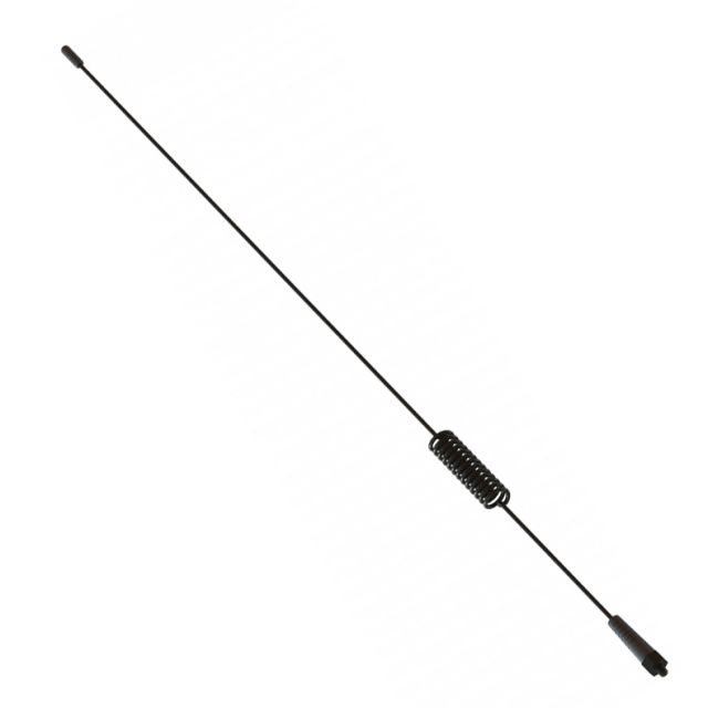 7000-00725400_vim_01.jpg Zwarte autoantenne met spiraalwikkeling in het midden en flexibele punt.