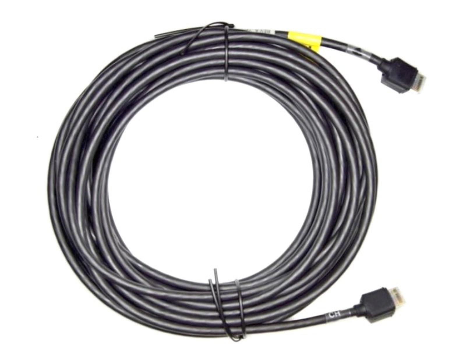 Long HDMI cable coiled in a loop.