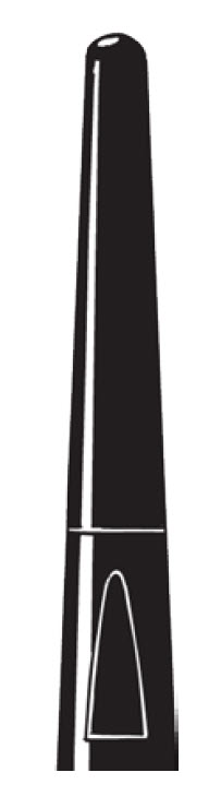 Rouge à lèvres noir en forme de tour Eiffel.