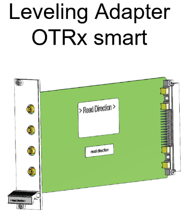 Elektronische adapter met label 'Read Direction'.