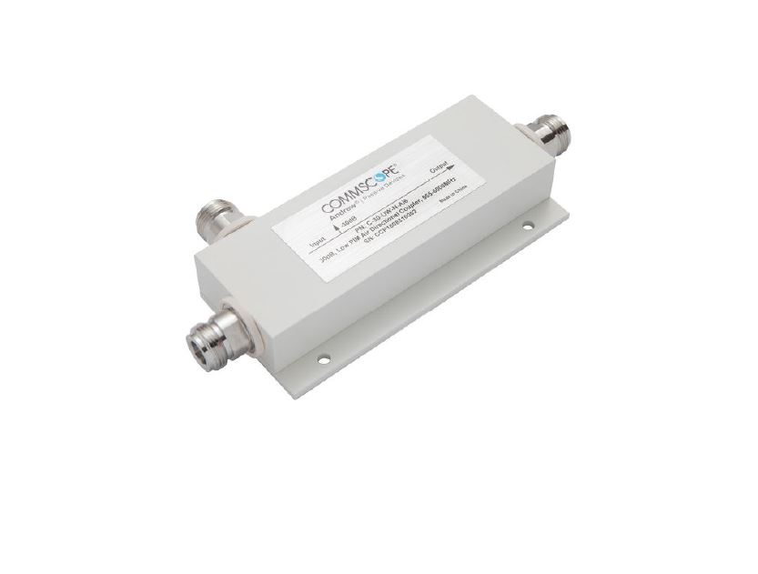 Composant électrique blanc avec deux points de connexion.