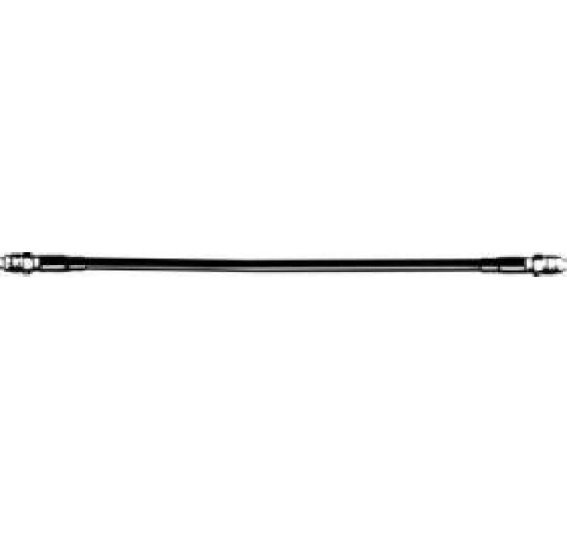 Black coaxial cable with silver connectors at both ends.