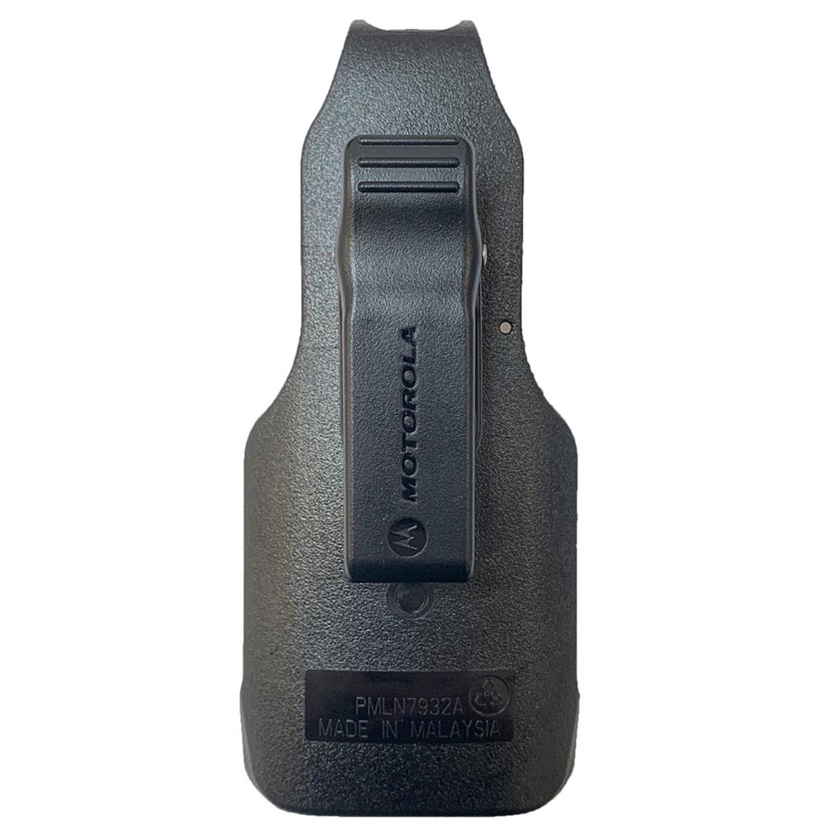 7000-00345600_mot_01.jpg Zwarte Motorola-radiotas met 'Made in Malaysia' opdruk.