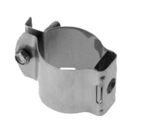 Metalen klem met schroef, gebogen ontwerp