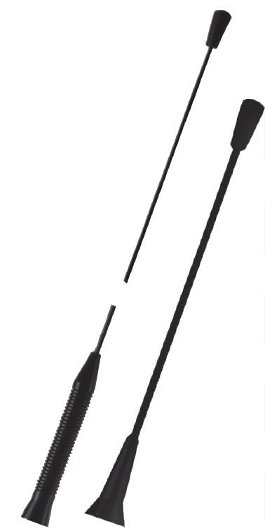 7000-00527700_pro_01.jpg Twee zwarte flexibele autoantennes, één korter met gegroefde handgreep.