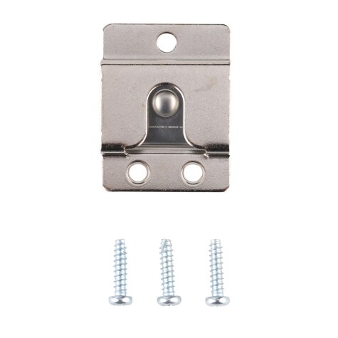 Support mural en métal avec trois vis.