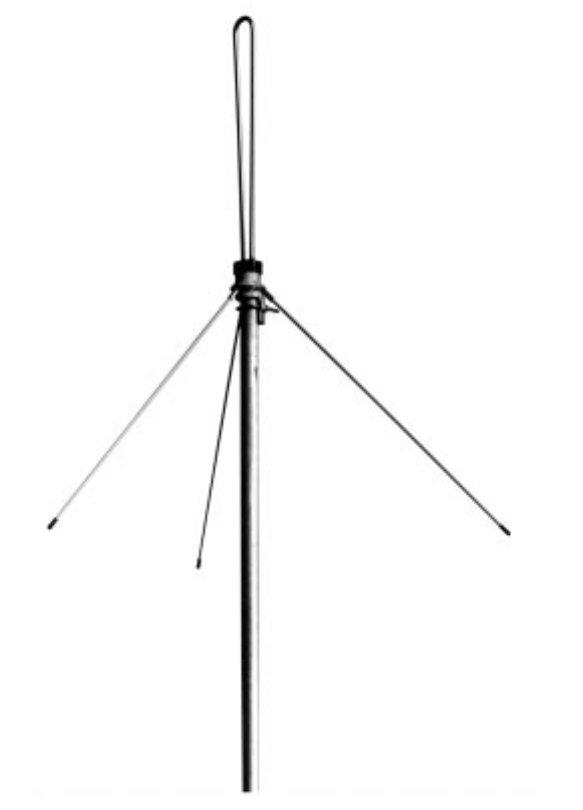 7000-00201800_kat_01.png Driepoot metalen antenne met een lang verticaal element bovenop.