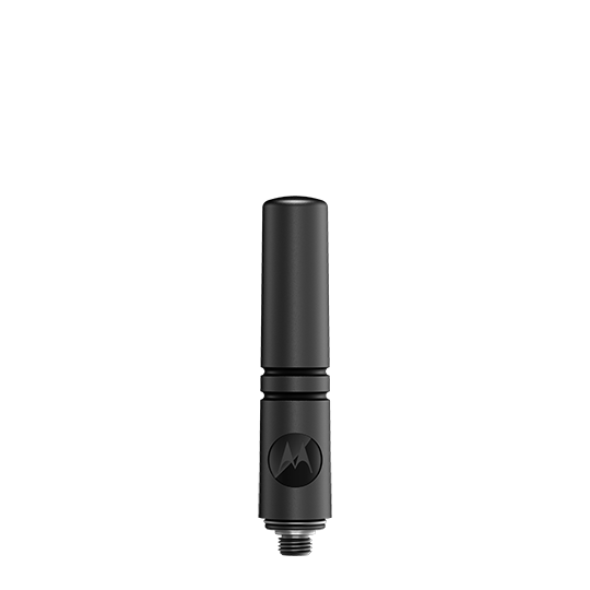 7000-00751523_mot_01.png Zwart cilindrische microfoon met zilveren connector aan de onderkant.