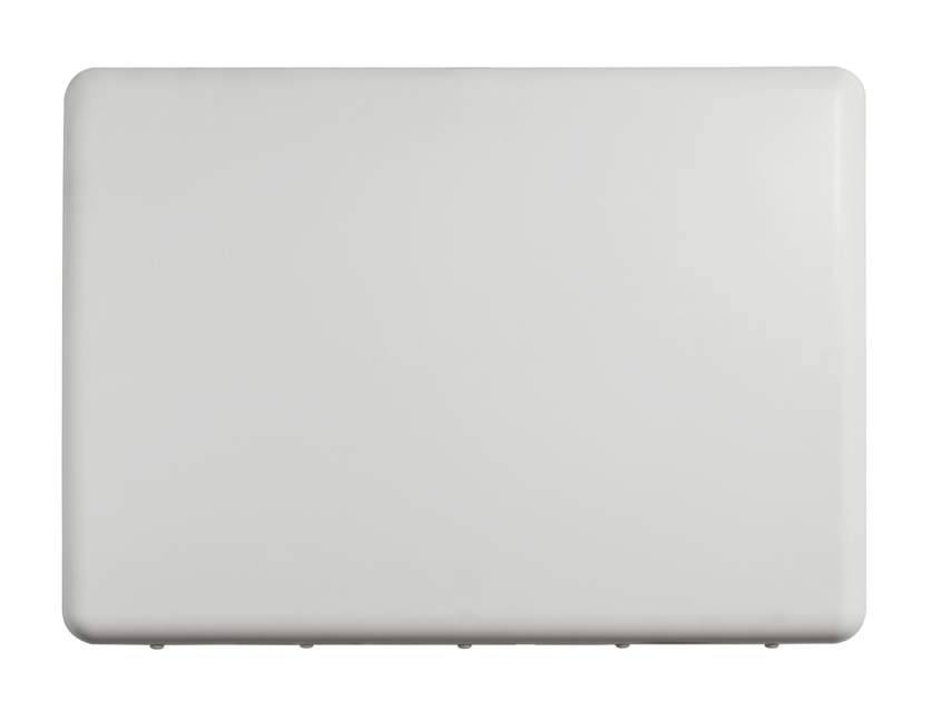 Couvercle d'ordinateur portable argent fermé