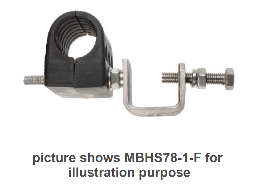 Pipe clamp with fastening screw and U-shaped bracket