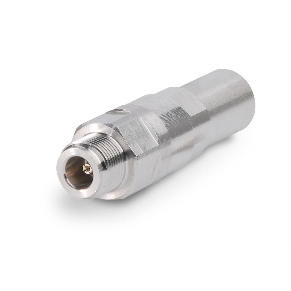 Metalen adapter met schroefdraad, cilindrisch, zilverkleurig