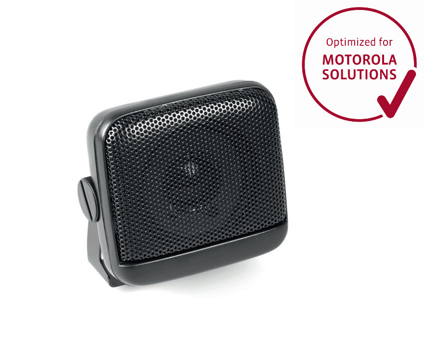 01_6601_01100051_PEI_Optimized_01.jpg Zwarte luidspreker met Motorola Solutions-logo rechts.