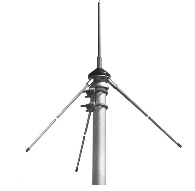 7000-00751384_sho_01.jpg Staafantenne met meerdere opvouwbare elementen op een mast.