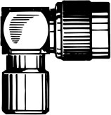 Dessin technique d'un raccord coudé avec sections nervurées et lisses.