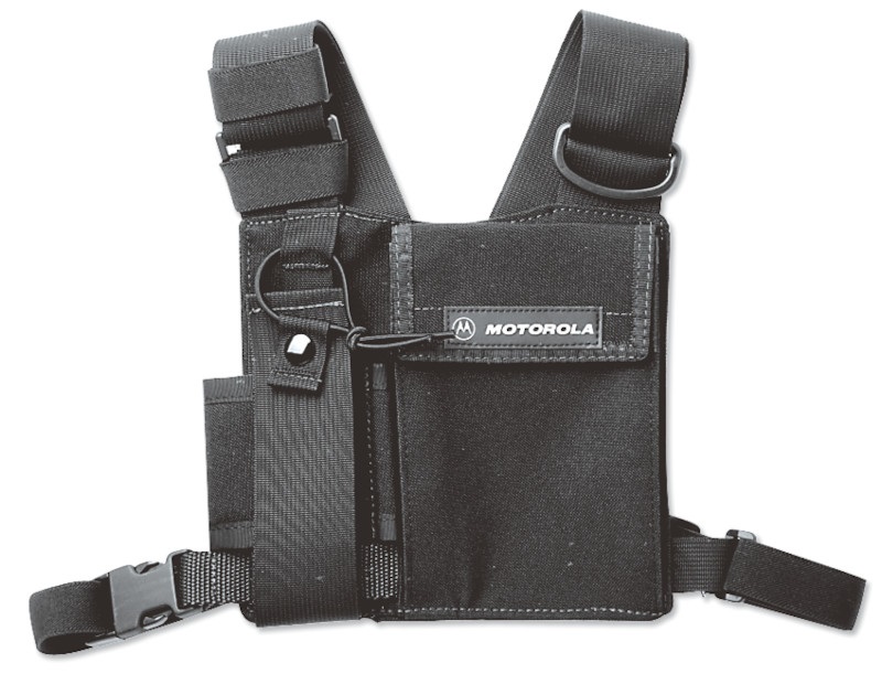 7000-00270500_mot_01.jpg Zwarte Motorola-tas met riembevestiging, voorflap met logo.
