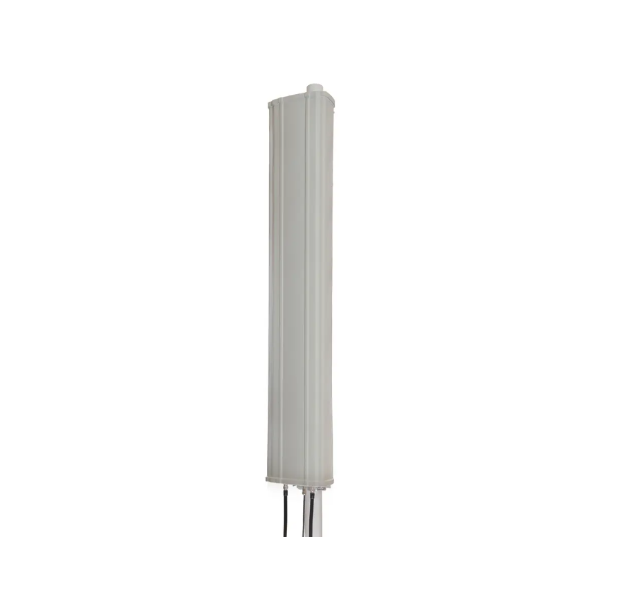 Vertical rectangular antenna with cables at the bottom.