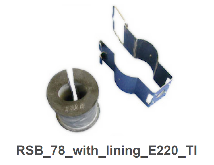 Metal clip and ring-shaped component with wire.