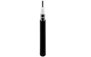 Electronic cigarette with black casing and white mouthpiece