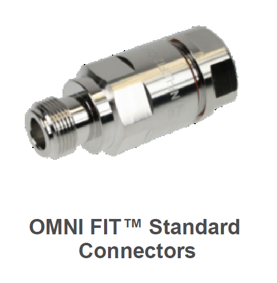 Zilverkleurige metalen connector met schroefdraad, compatibel met OMNI FIT Standard.