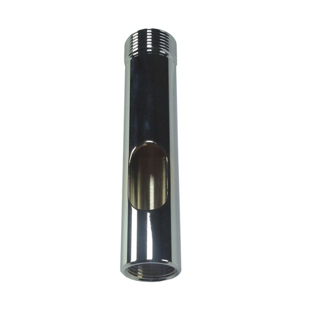 Cilindrische metalen buis met schroefdraad en uitsparing