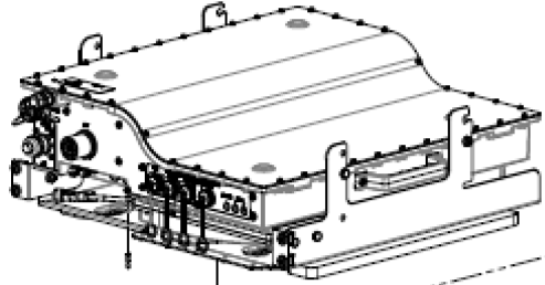 Detailed technical component with connectors and brackets.