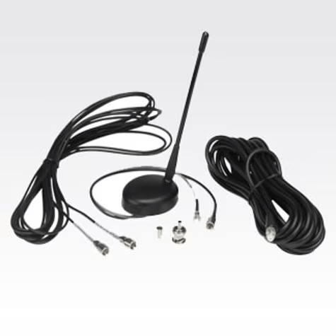 External antenna with cables and connectors, on a white background.