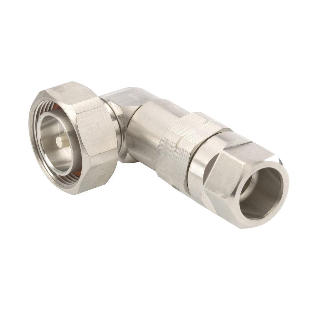 Metal L-shaped connector, two ends, silver
